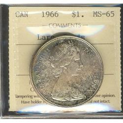 1966 $1 ICCS MS65.  PQ eye appeal.