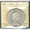 Image 1 : 1967 $1 ICCS MS65.  Blast white.