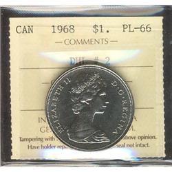 1968 $1 DHL #2 ICCS PL66.