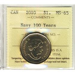 2010 Navy 100 Years $1 ICCS MS65