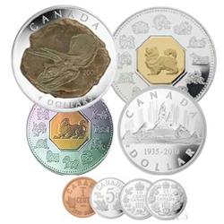 RCM 1998 Tiger, 2006 Dog Lunar Proof coins, 2008 $4 Triceraptops, along with the 2010 Limited Editio