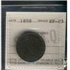 Image 1 : 1858 1¢.  Example is not 3rd party grade.  A nice EF40.