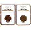 Image 1 : 1858 1¢ XF45 & 1894 AU58.  Lot of 2 NGC graded coins.