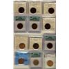 Image 1 : 1859 1¢ Nar 9 Lot.  Includes ICCS graded F15(2), VF20 & VF30,  ICG graded VG10, VF20 & VF35, also in