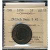 Image 1 : 1859 1¢ DP N9 #2 ICCS AU55.