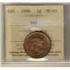 Image 1 : 1888 1¢ ICCS MS65RD.  Gem 100% red and lustrous example.