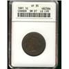Image 1 : 1891 1¢ SD LL ANACS VF35.