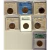 Image 1 : 1894 1¢ , 1899, 1911 MS60, 1899, 1918 MS63RB, 1917 MS63RD & 1906 ICG MS62RB.  Lot of 7 certified coi