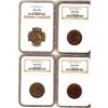 Image 1 : 1897 1¢, 1911 MS63RB & 1902, 1905 MS62BN.  Lot of 4 coins all NGC graded.