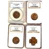 Image 1 : 1900H, 1911, 1912 & 1915 1¢ MS64RB.  Lot of 4 coins all NGC graded except 1911 which is PCGS.