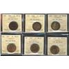 Image 1 : 1901 1¢, 1906, 1910, 1917, 1918 & 1919 ICCS MS63RB.  Lot of 6 coins.