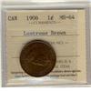 Image 1 : 1906 1¢ ICCS MS64 Lustrous brown.
