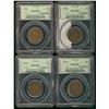 Image 1 : 1908 1¢, 1912 & 1914(2) PCGS MS63BN.  Lot of 4 coins.