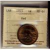 Image 1 : 1915 1¢ ICCS MS64RD.  75% red and lustrous.
