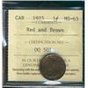 Image 1 : 1925 1¢ ICCS MS63RB.  Key issue in high grade.