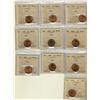 Image 1 : 1937 1¢(2), 1938, 1939(5), 1940 & 1942 ICCS MS64RD.  Lot of 10 coins all red.