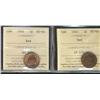 Image 1 : 1944 & 1945 1¢ ICCS MS64RD.  Lot of 2 Coins.
