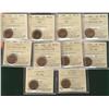 Image 1 : 1944(3), 1948 A To(3) & 1954 SF(4) 1¢ ICCS MS63RD.  Lot of 10 coins.