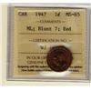 Image 1 : 1947 1¢ Blt7 ICCS MS65RD.