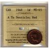Image 1 : 1948 1¢ A To ICCS MS65RD.