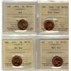 Image 1 : 1950, 1952, 1953 NSF & 1955 1¢ ICCS MS65RD. Lot of 4 coins with 1950 designated Cameo.