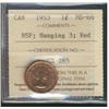 Image 1 : 1953 1¢ NSF Hanging 3 ICCS MS66RD.