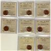 Image 1 : 1953 NSF Hanging 3(5), 1954 SF(2) & 1955 SF(1) 1¢ ICCS MS64RD. Lot of 8 coins.
