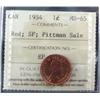 Image 1 : 1954 1¢ SF ICCS MS65RD.  Ex Pittman example.