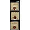 Image 1 : 1955 1¢ SF, 1956 & 1957 ICCS PL66.  Lot of 3 coins all with Cameo to Heavy Cameo designations.  Shou