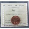 Image 1 : 1957 1¢ ICCS MS66RD.  Superb gem full red example.