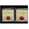 Image 1 : 1963 & 1964 1¢ ICCS PL66 Ultra Heavy Cameo.  Lot of 2 coins.