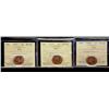 Image 1 : 1969, 1970 & 1971 1¢ ICCS MS66RD.  Lot of 3 coins.