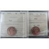Image 1 : 1973 & 1976 1¢ ICCS MS66RD.  Lot of 2 gem coins.