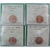 Image 1 : 1977, 1978, 1979 & 1980 1¢ ICCS MS66RD.  Lot of 4 pristine examples.