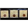 Image 1 : 1981, 1982 & 1983 Near 1¢ ICCS MS66RD.  Lot of 3 coins.