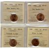 Image 1 : 1983 1¢ Near & Far MS65RD along with 1985 Ptd MS64 & Blt MS65.  Lot of 4 ICCS coins.