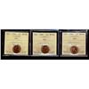 Image 1 : 1984, 1986 & 1897 1¢ ICCS MS66RD.  Lot of 3 coins.