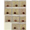 Image 1 : 1990 1¢, 1992(2), 1994, 1995, 1996, 1997(2) & 1999P(2) ICCS MS65RD.  Also includes 1999P ICCS MS64D.