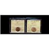 Image 1 : 1995 & 1996 1¢ ICCS MS66RD.  Lot of 2 coins.