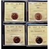 Image 1 : 2000 1¢, 2001 MS67 & 2000W, 2001P MS67NBU.  Lot of 4 coins all ICCS graded.