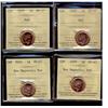 Image 1 : 2008 1¢, 2009, 2009 Non magnetic & 2010 Non magnetic ICCS MS67RD.  Lot of 4 coins.
