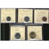 Image 1 : 2009 1¢ to $1 all ICCS MS66.  Lot of 5 coins excluding the 50¢ and the cent is designated magnetic.