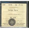 Image 1 : 1858 5¢ Large Date ICCS F12.