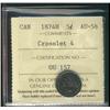 Image 1 : 1874H 5¢ Crosslet ICCS AU58.