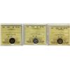 Image 1 : 1893 5¢, 1898 & 1901 ICCS VF20.  Lot of 3 coins.