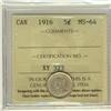 Image 1 : 1916 5¢ ICCS MS64.