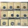 Image 1 : 1942 5¢ Lot of 12 coins all ICCS graded.