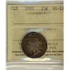 Image 1 : 1891 25¢ ICCS VG10.