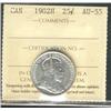 Image 1 : 1902H 25¢ ICCS AU55.