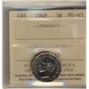 Image 1 : 1948 5¢ ICCS MS65.